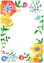 水彩北欧風_ボタニカル_フレーム