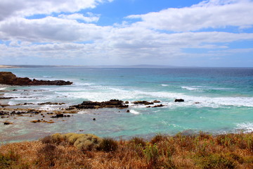 beach and sea in port lincoln, south australia