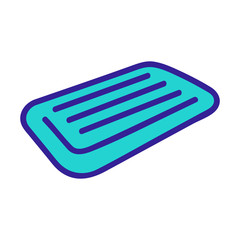 inflatable swimming mattress icon vector. inflatable swimming mattress sign. color symbol illustration