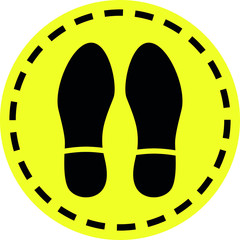 Please Wait Here Sign. Coronavirus COVID-19.