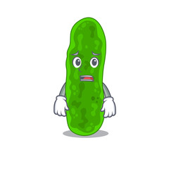 Cartoon design style of legionella micdadei showing worried face