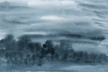 Dark blue grey watercolor texture, abstract painting