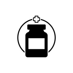 Medicine bottle  icon isolated on white background
