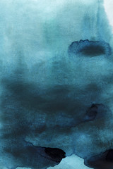 Obraz na płótnie Canvas Deep blue beautiful watercolor texture