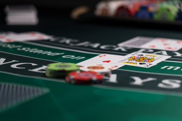 Casino Black Jack table