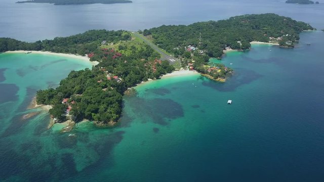 Drone Video of Isla Contadora Resort Island and Airport Panama