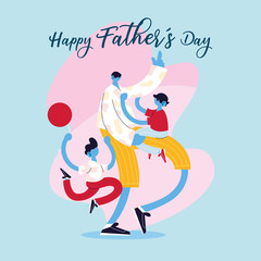 man and son, card of the happy father day
