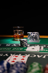 Casino Black Jack table