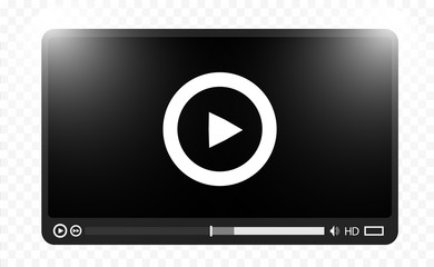 Video media player.Interface for web and mobile apps.Vector illustration,EPS10.