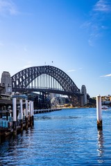 Naklejka premium Sydney Harbour Australia on a sunny clear blue sky day with the turquoise colours of the bay
