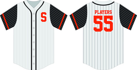 Baseball jersey uniform template mock up vector