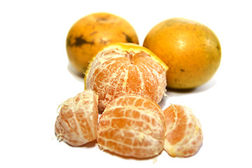 Isolated fruit orange with white background.