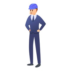 Construction boss icon. Cartoon of construction boss vector icon for web design isolated on white background