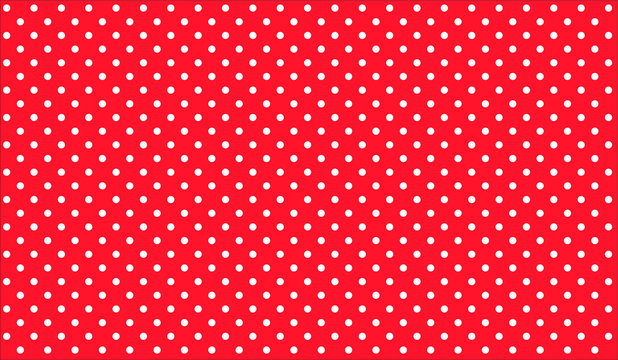 Abstract red polka dot background pattern. Vector image.
