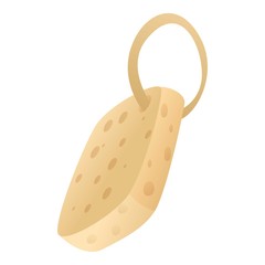 Bath washcloth icon. Cartoon of bath washcloth vector icon for web design isolated on white background