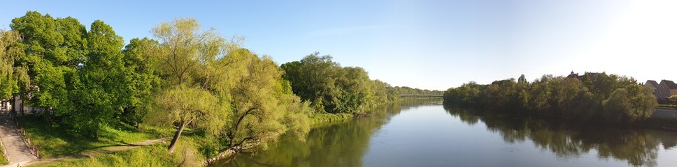 Fluss Donau in Ingolstadt Bayern