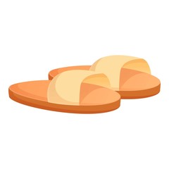 Home sauna slippers icon. Cartoon of home sauna slippers vector icon for web design isolated on white background