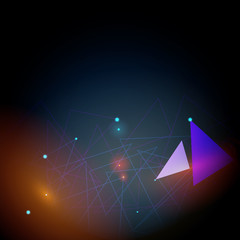 Design abstract triangle space background