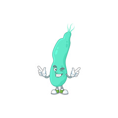 Cartoon character design concept of helicobacter pylory cartoon design style with wink eye