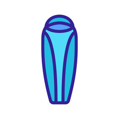 camping cocoon sleeping bag icon vector. camping cocoon sleeping bag sign. color symbol illustration