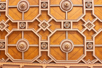 Wooden ceiling with nice decoration