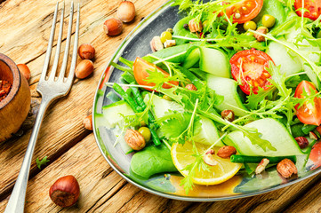 Delicious summer vegetable salad