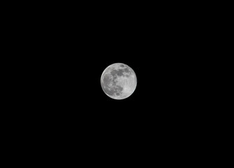 the full moon in the night sky