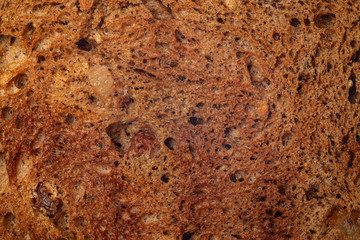 Fragrant freshly prepared slice of toast bread isolated on a white background. Macro