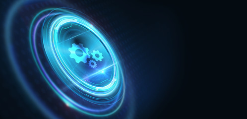 Business, Technology, Internet and network concept. Automation Software Technology Process System.