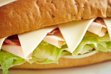 Chicken ham and cheese sandwich