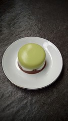 green white chocolate pudding cake