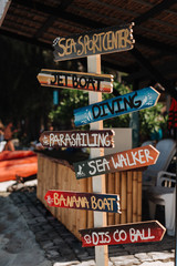 Sign on the beach