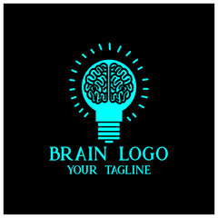 Brain Logo Template. Vector. Creative Thinking Vector Line Icon