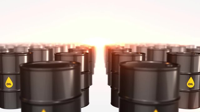 black oil drums, crude oil barrels isolated on white background, petroleum energy price oil down. crisis concept rendering oil tank