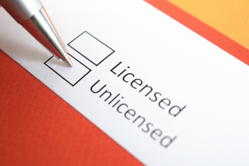 Licensed or Unlicensed? Unlicensed.