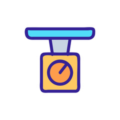 mechanical trade scales icon vector. mechanical trade scales sign. color symbol illustration