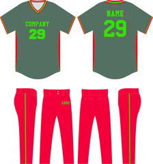 Custom Baseball jersey uniform template mock up