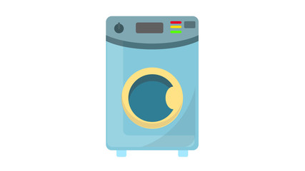 Washing machine in isolated. Household kitchen appliances