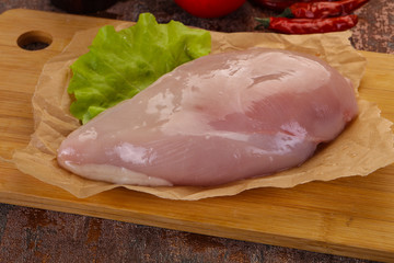 Raw chicken breast