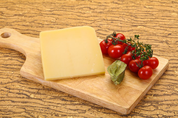 Hard parmesan cheese piece