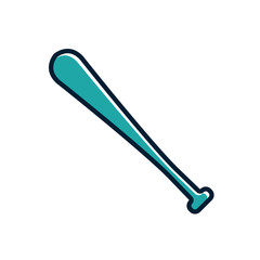 Obraz premium Baseball bat icon vector