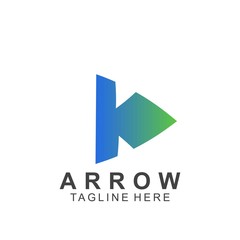 Abstract arrow logo design