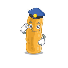 Police officer mascot design of shigella flexneri wearing a hat
