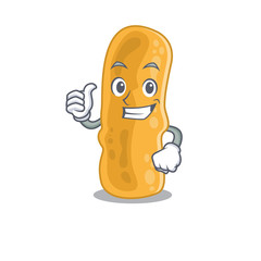 Shigella flexneri cartoon character design making OK gesture