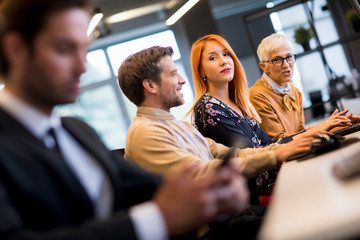 Obraz premium Group of business people in the modern office