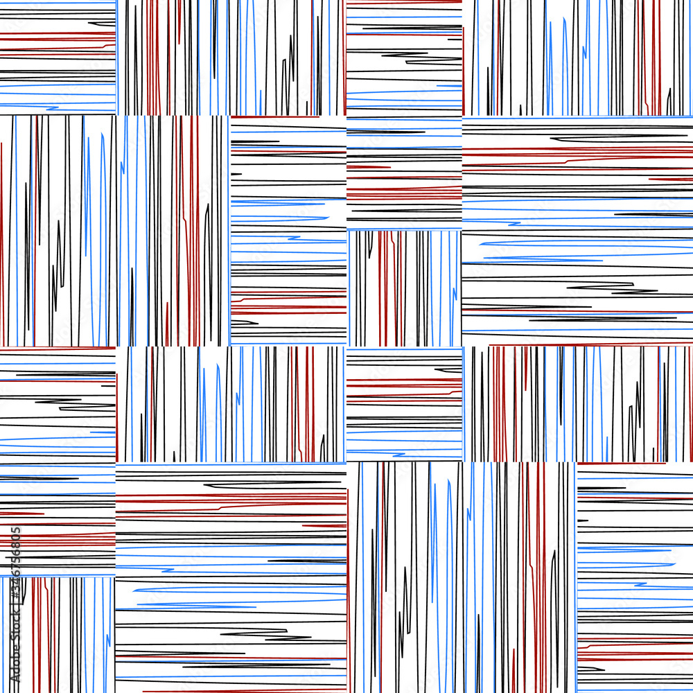Poster seamless pattern with horizontal and vertical colored segments