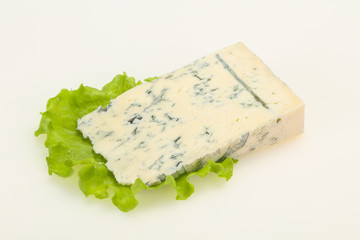 Italian traditional gorgonzola cheese isolated