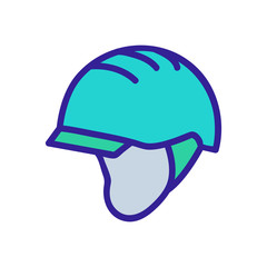 safety helmet with visor icon vector. safety helmet with visor sign. color symbol illustration