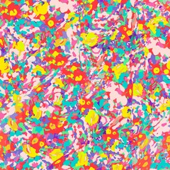 Cute pattern in a small flower. Little leave flowers. Colorful bright summer silhouette line drawing . Abstract seamless with leaves, poppies. Background composition template vector for modern style.