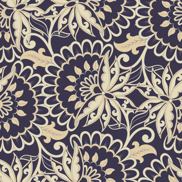 Seamless pattern with  flowers. Vector Floral Illustration
